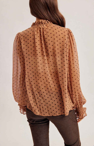 Mocha Muse Polka Dot Top