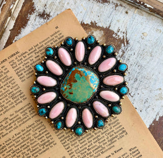 Pink Desert Bloom Statement Buckle