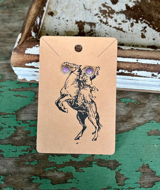 Purple Stud Earrings