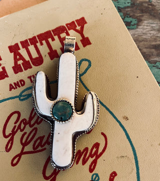 The Turquoise Cactus Pendant