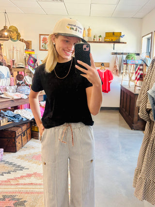 Basic Black Crop Tee