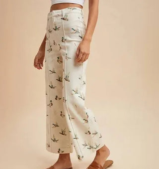 Mallard Duck Wide Leg Jeans