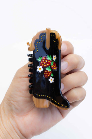 Strawberry Hair Clip (Black)