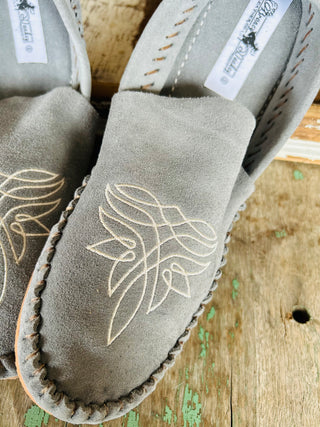 Grey Boot Stitch Mules (Size 7)  image 1