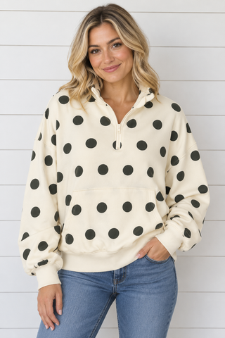 Dot Your Day Quarter-Zip Pullover