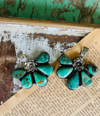 The Turquoise Petal Pendant