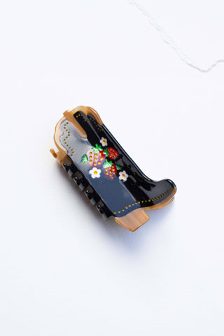 Strawberry Hair Clip (Black)