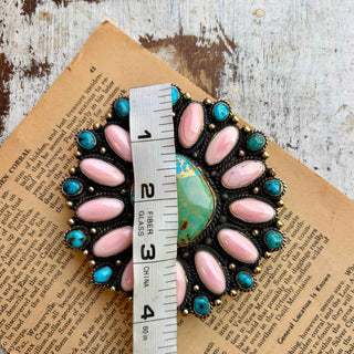 Pink Desert Bloom Statement Buckle
