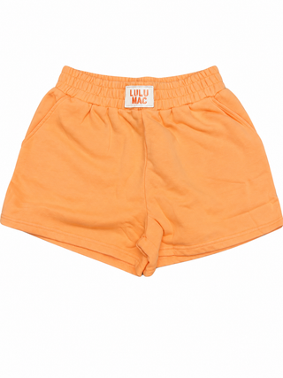 Lulu Mac Orange Terry Cloth Shorts
