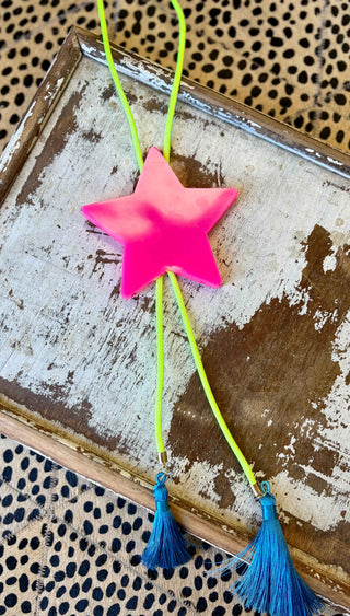 Neon Star Bolo Necklace