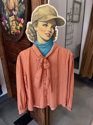 Orange Gingham Lucy Top