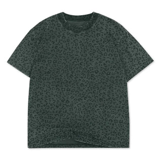 The Leopard Box Tee – Charcoal
