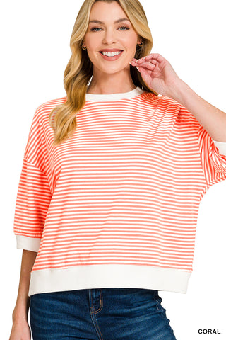 Coral Coast Striped Pullover Top