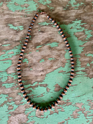 8mm Copper Pearls 20"