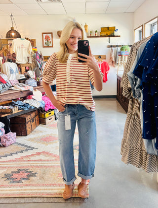 Desert Stripe Button Up