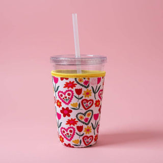 Small Coffee Cup Cover Floral Love