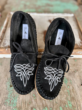 Black Boot Stitch Muleys (Size 8) image 0