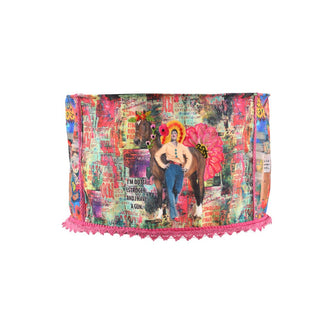 Collapsible Cow Girl Lampshade 18x18x12