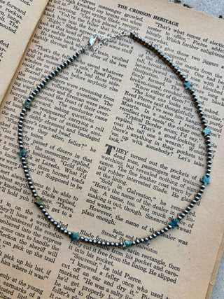 Turquoise Star Pearl Necklace