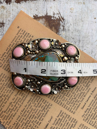 Pink Prairie Turquoise Buckle