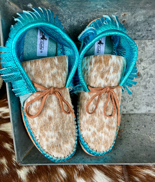 Metallic Cowhide Shorties (size 10)