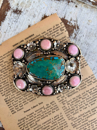 Pink Prairie Turquoise Buckle