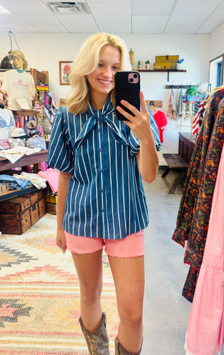 Pink Denim Shorts