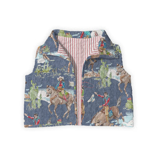 Birdie Chambray Quilted Cate Vest