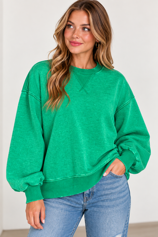 Evergreen Washed Sweatshirt