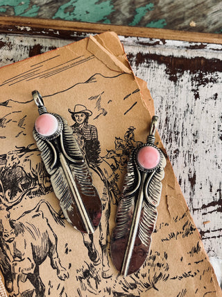 The Pink Feathered Sky Pendant