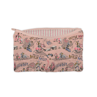 Cattle Drive Rose Small Makeup Bag