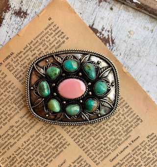 Desert Rose Turquoise Buckle
