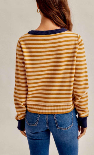 Golden Hour Striped Knit Top