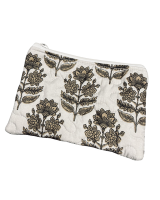 Genevieve Neutral Small Makeup Bag