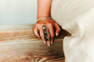 The Three Stone Black Ring