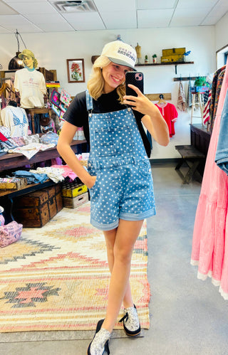 Polka Dot Short Overalls