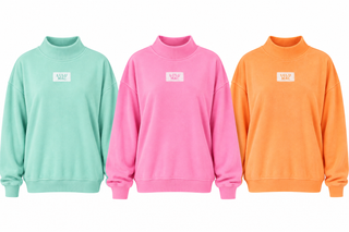 Lulu Mac Terry Mock Neck Top available in multiple colors.