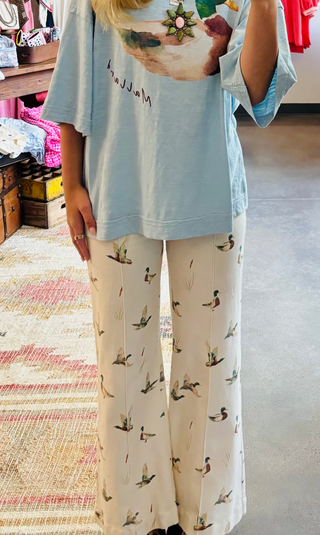 Mallard Duck Wide Leg Jeans