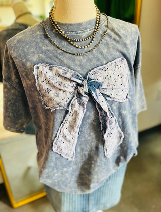 Blue Skies Bow Tee
