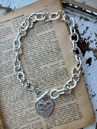The Silver Heart Toggle Necklace