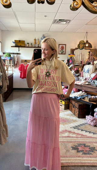 Pink and White Gingham Maxi