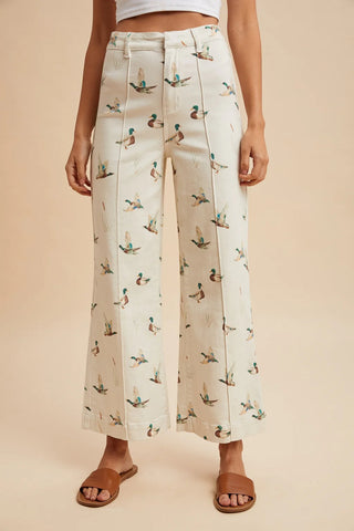Mallard Duck Wide Leg Jeans
