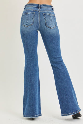 Risen Tummy Control Mid Rise Flare Jean