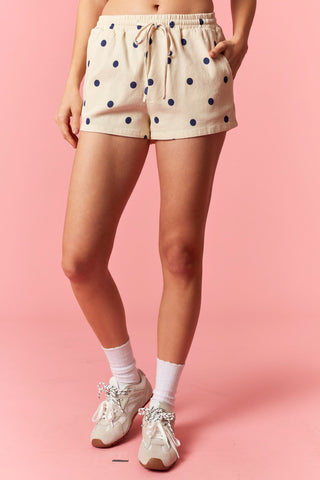 Cream/Navy Shorts