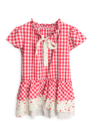 Cherry Blossom Gingham Top
