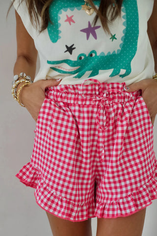 Bubblegum Gingham Shorts