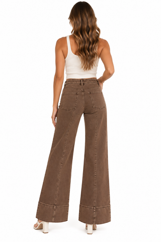 Dust and Cocoa Wide Leg Jeans