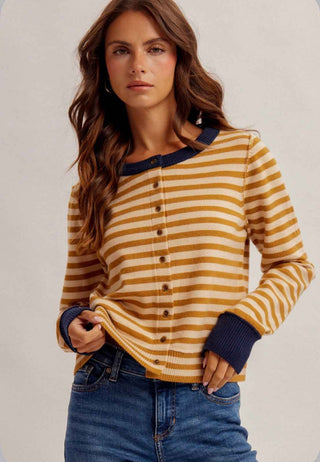 Golden Hour Striped Knit Top