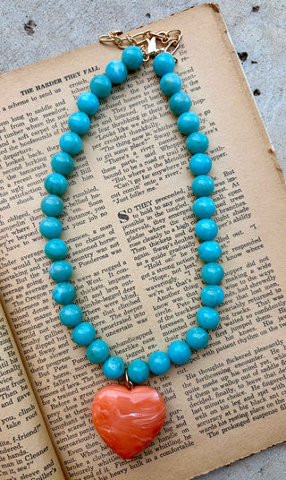 Desert Sunset Heart Necklace