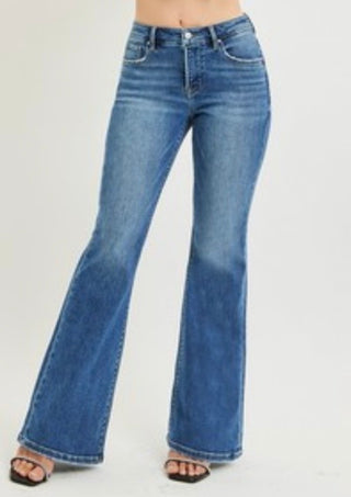Risen Tummy Control Mid Rise Flare Jean